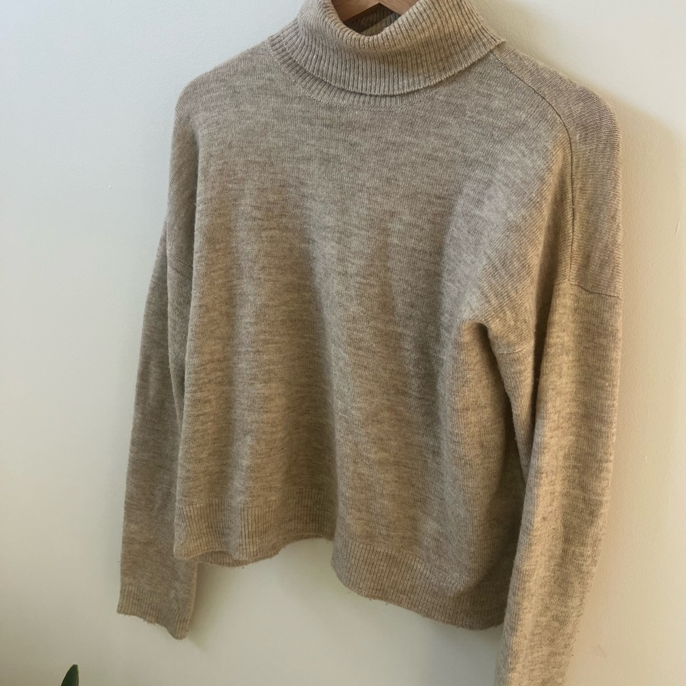 Garage Taupe Turtleneck Sweater